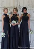 2019 Black High Wee Bridemaid платье Линия Аппликация Весна Лето Формальная Свадебная вечеринка Гостевая Гормальная честь Платье Plus Размер на заказ