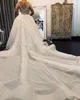 Nahe Osten Meerjungfrau Kleider mit abnehmbarem Zug plus Größe schiere Langschläuche Spitzenapplikation Afrikanische Hochzeitskleider Robe de Mariee