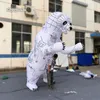 Costume gonfiabile ambulante dell'orso polare di illuminazione di camminata di prestazione della fase di concerto 3.5m Burattino dell'orso bianco di stampa LED su ordinazione per lo spettacolo di parata