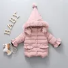 Retail 9 colors kids winter coats boys girls luxury designer thicken cotton-padded down coat infant baby girl jacket hooded jackets outwear