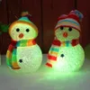 Рождественский Снеговик светодиодные Кристалл Свет Рождественские снеговика Рождественские огни куклы Красочный Night Lights Декорации для вечеринок 2styles RRA1997