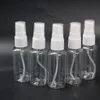 PET 30 ml Spray Bottle Empty Perfume Vial with Pump Sprayer White Lids Portable Makeup Spray Bottles for Travel Sample Container