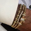 2019 Nieuwe Luxe Mannen Armband Sets Straatstijlen Mode Pave Cubic Zirconia Gevlochten Macrame Charm Armbanden voor Mannen Sieraden Gift