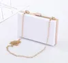 1pc Transparent Acrylic Bag Bling Chain Box Bag Clear Crossbody Väskor Koppling för Kvinnor Kvällsfest