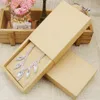 Present Wrap 48pcs 4531510Inch Kraft Paper Jewely Display Box Custom Printed Halsband Pendant Earring Package Cartboard16915275