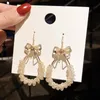 Boucles d'oreilles à pampilles longues avec aiguille en argent S925, boucles d'oreilles en perles exagérées européennes et américaines à la mode, vente en gros, livraison gratuite