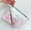 Fashion Luxury Wedding Evening Party Clutch Bag Mermaid Sequins Coin Wallet Purse Makeup Storage Bags Glitter DIY Sequin Bag 8 Color