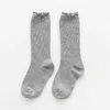 Chaussettes hautes à volants pour bébés filles, chaussettes longues en coton pour enfants en bas âge, couleurs acidulées, tricot pour nouveau-né, 8984313