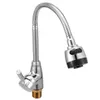 1pcs Zinc Alloy 360 Degree Rotatable Spout Kitchen Hot Cold Mixer Sitting Tap Handheld Wash Basin Faucet For Deck Mounted