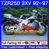 키트 파란색 흰색 빛 YAMAHA TZR250RR 용 RS TZR250 92 93 94 95 96 97 245HM.27 TZR 250 3XV YPVS TZR 250 1992 1993 1994 1995 1996 1997 페어링