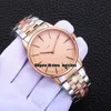 New mens watch Patrimony 81180 CB1R-9159 Mens Automatic watches white dial Rose gold case Stainless steel hand Gents popular watch273x
