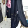 fashion flower curtains 3d curtain custom personalized oil painting style plant luxury shading curtains