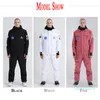 mode-smn skidåkning en bit män kvinnor par jumpsuit snowboard jacka unisex vinter vattentät andningsbar skidor snowboard wear