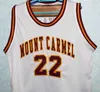 Donovan McNabb #22 Mount Carmel High School Retro Basketball Jersey Mens Ed Número personalizado Nome das camisas
