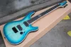 Factory Custom 7 Saiten blaue E-Gitarre mit Ebenholzgriffbrett, Flammenahornfurnier, kann individuell angepasst werden