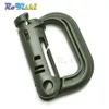 10st/Lot Molle Tactical Rackpack EDC Shackle Carabiner Snap D-Ring Clip Keyring Locking spänne