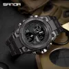 2019 Nowa męska marka SANDA Top marka luksusowy sportowy zegarek sportowy Waterproof S Waterproof S Watch Digital Watch Relogio Masculi251a