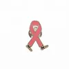 100 pcs/lot broches ruban émail rose sensibilisation au cancer du sein broche épinglette