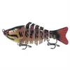 Esche da pesca Esche artificiali Wobblers con esca elettrica per la pesca 4 segmenti USB ricaricabile Swimbait esca T200602 Luce LED lampeggiante Esca da pesca Crankbait