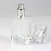 50ml Clear Black Portable Glass Perfume Spray Bottles Empty Cosmetic Containers With Atomizer For Traveler JXW467