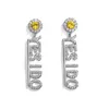 Ins mode de concepteur de super luxe lettre pendentif diamants étincelants de YES I DO de boucles d'oreilles pour les femmes filles cadeau de mariage