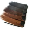 Klip W Włosy Ponytail Medium Brown 100g Proste Ludzkie Dziewicze Włosy Wiązanie Pony Tail Clip in Hair Extensions dla kobiet 14 "do 26 cali
