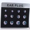 Mix 6 Größen 5 Karten Innengewinde Ohr Expander Plugs Kit Schraube Flesh Tunnel Gauge Ohrring Dehnkörper Piercing6515678