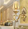 Gratis verzending koper w43cm H38cm Messing American Classical Copper Art Bronze Wandlamp Messing Glass Wall Sconce AC 100% Gegarandeerd