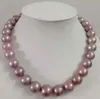 9-10mm South Seas Lavender Pearl Necklace 18inch p￤rlhalsband 925 silverl￥s