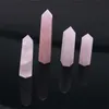 70-80mm Naturalny Rock Różowy Róża Kwarc Crystal Wand Point Healing Mineral Stone (Różowy)