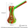 물 담뱃대 휴대용 유리 내부에 버블 6.4 ''미니 비커 살짝 적셔 조작 유리 봉 물 파이프 유리 그릇 실리콘 기억 만 석유 굴착 허브