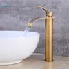 Bath Basin Faucet Brass Antique Bronze Färd kran Sink Mixer Tap Vanity Cold Water Badrum kranar1351911