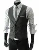 2019 Modest Black Vest Single Breasted Groom Vests British Style Men039s Suit Vests Slim Fit Men039s Dress Vest Wedding Wais5905249