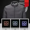 Gros-hiver électrique gilet chauffant thermostat thermique veste chauffante pour le ski chasse vêtements de chauffage chaud interface USB intelligente # G9