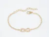 New Fashion Cheap Infinity Charm Chain Heart Bracelet For Women Wedding Jewelry Wholesale Minimalist Bangles