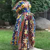 Kvinnor Jumpsuit 2020 Afrikanska Klänningar För Kvinnor Breda Benbyxor V-Neck Blusbyxor Dashiki Skriv ut Afrikanska Kläder Vestios Robes