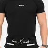 Новый дизайн Мужская футболка с коротким рукавом Фитнес Фитнес Футболка Человек Летний Повседневная Мода Буква Печать O-Exit Tees Топы Одежда