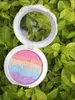 Arco iris resaltador maquillaje polvo contorno paleta cara brillo cosméticos