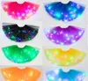 Multicolor Cute Dzieci Led Sukienka z oświetleniem Star Cekiny Tutu Spódnica Puffy Luminous Girl Sukienki na Scena Wydajność i Party 20szt