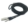 Kvinna XLR till 1/4 (6,35 mm) TS Mono Jack Obalanserad mikrofonkabel Mic Cord för dynamisk mikrofon - 10 ft / 3 meter