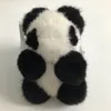 13cm / 5 "かわいい本物の本物の毛皮パンダクマ子供ドールおもちゃポンポムボールバッグチャームキーチェーンキーリングアクセサリー電話財布ハンドバッグ