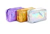 50pcs Cosmetic Bag Women Pu Laser Impermeabile PVC Pouch Wash Borsa da toilette Custodia da viaggio Organizer