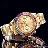 Fashion New Luxury 3A Orologi Day Date Oro Movimento automatico Orologio da uomo Diamond Bezel Acciaio inossidabile Meccanico Mens Wrist341Q