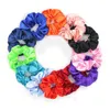 DHL 60 Colors Solid Girls Satin Elastische Scrunchie Scrunchy Head Band Ponytail Hairbands Rope Hair Accessoires Hele4958350