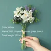 5 Bouquet / lot Fleurs Artificielles Ono Chrysanthème Herbe Fleurs De Soie pour La Décoration De La Maison De Mariage Mariée Main Tenir Bouquet Guirlande Plantes