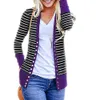  New Arrivals Women Cardigan Long Sleeve Striped Open Front Knit Sweater Cardigan Clothing Long Sleeve Warm Soft Clothes