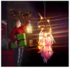 4 kolory LED Wind Chimes Handmade Dreamcatcher Lamki Pióro Wisiorek Dream Catcher Creative Wiszące Rzemiosło Życzenie Gift Home Decoration C6756