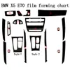 Dla BMW X5 E70x6 E71 200714 Centralny panelu sterowania Uchwyt drzwi 5D Naklejki z włókna węglowego naklejki