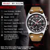 Benyar Chronograph Sport Mens Watches Fashion Brand Military Waterproof Leather Strap Quartz Watch Clock LeLogio Masculino264p