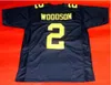 Mit Custom Men Youth Women Vintage # 2 CHARLES WOODSON CUSTOM MICHIGAN WOLVERINES Camiseta de fútbol tamaño s-4XL o personalizada cualquier nombre o número de camiseta